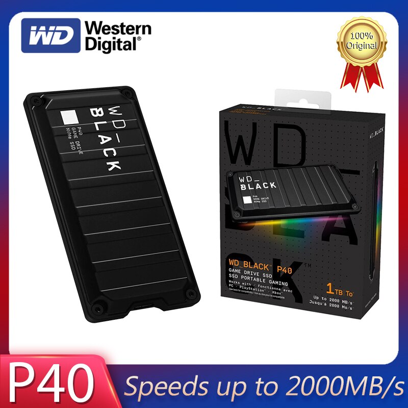 WD  P40 2T 1T 500GB  ̺ SSD ִ 2000 MB/s ޴  ָ Ʈ ̺ SSD, ÷ ̼, xbox ȣȯ 